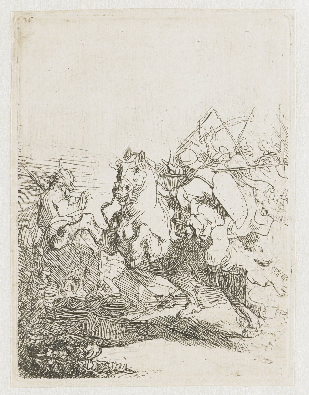 Et kavalerislag af Rembrandt van Rijn
