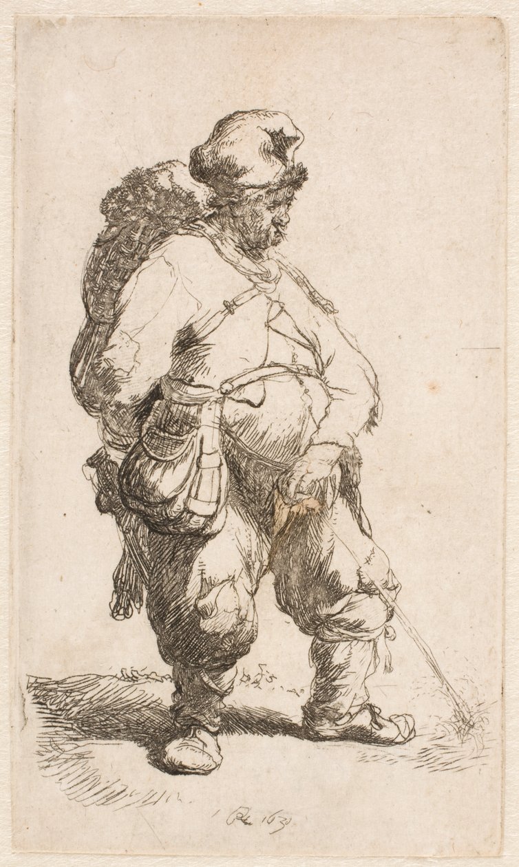 En mand, der tisser af Rembrandt van Rijn
