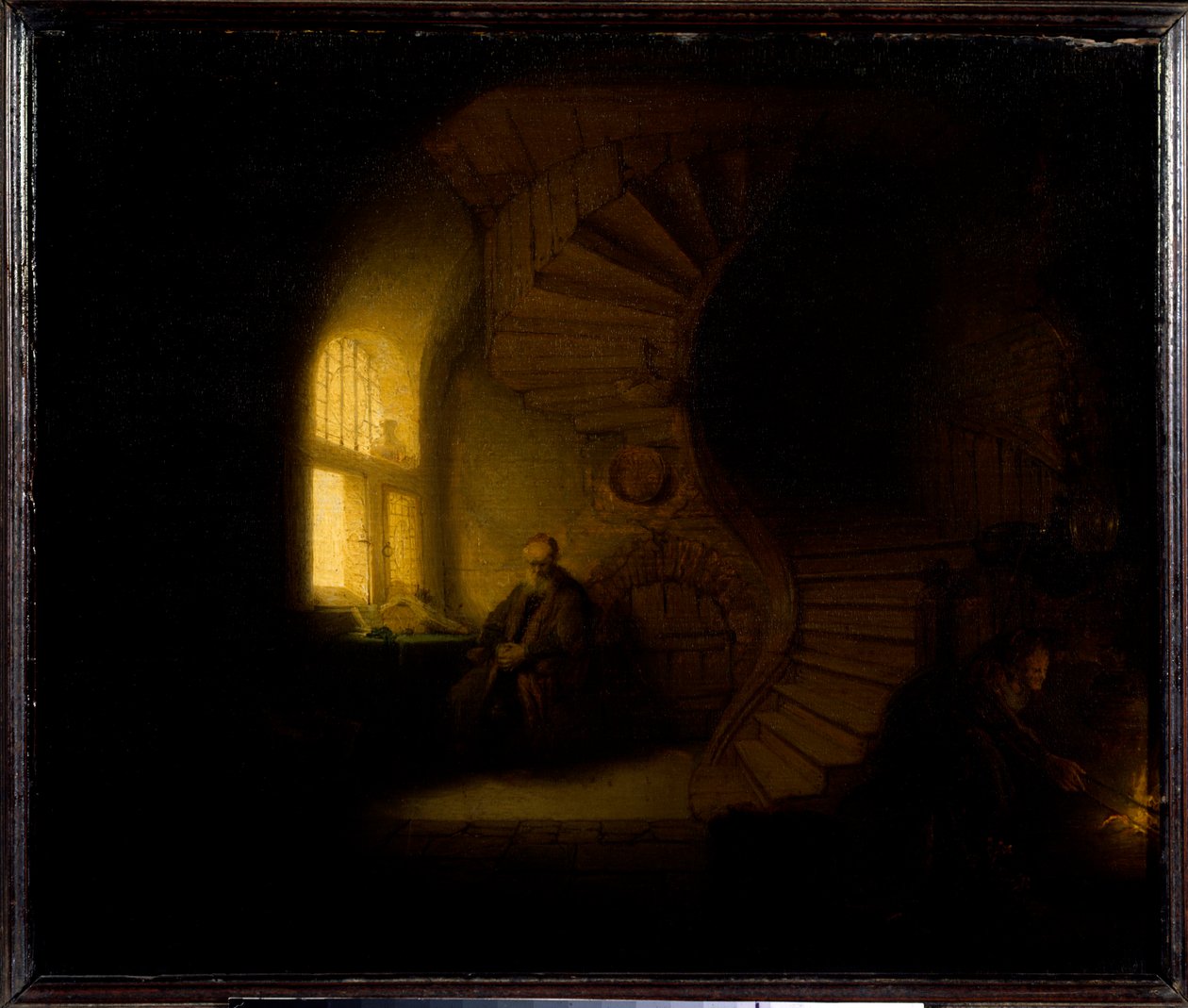En filosof i meditation Maleri af Harmenszoon van Rijn dit Rembrandt (1606-1669) 1632 Søn. 0,28x0,34 m Paris, Louvre-museet af Rembrandt van Rijn