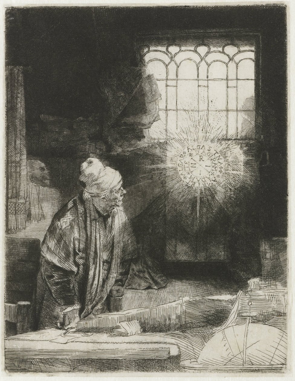 En lærd i sit arbejdsværelse af Rembrandt van Rijn