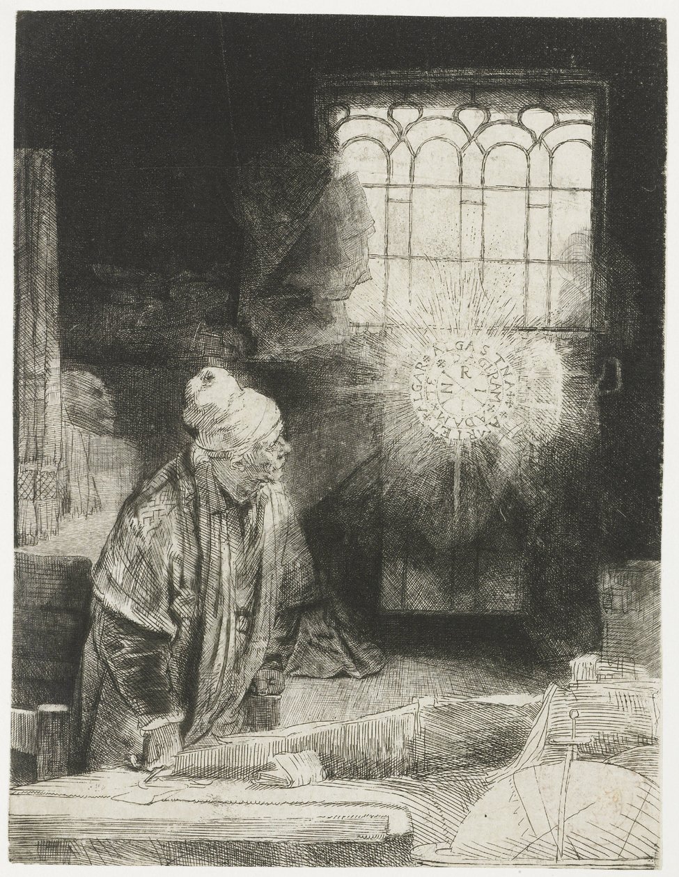 En lærd i sit arbejdsværelse af Rembrandt van Rijn
