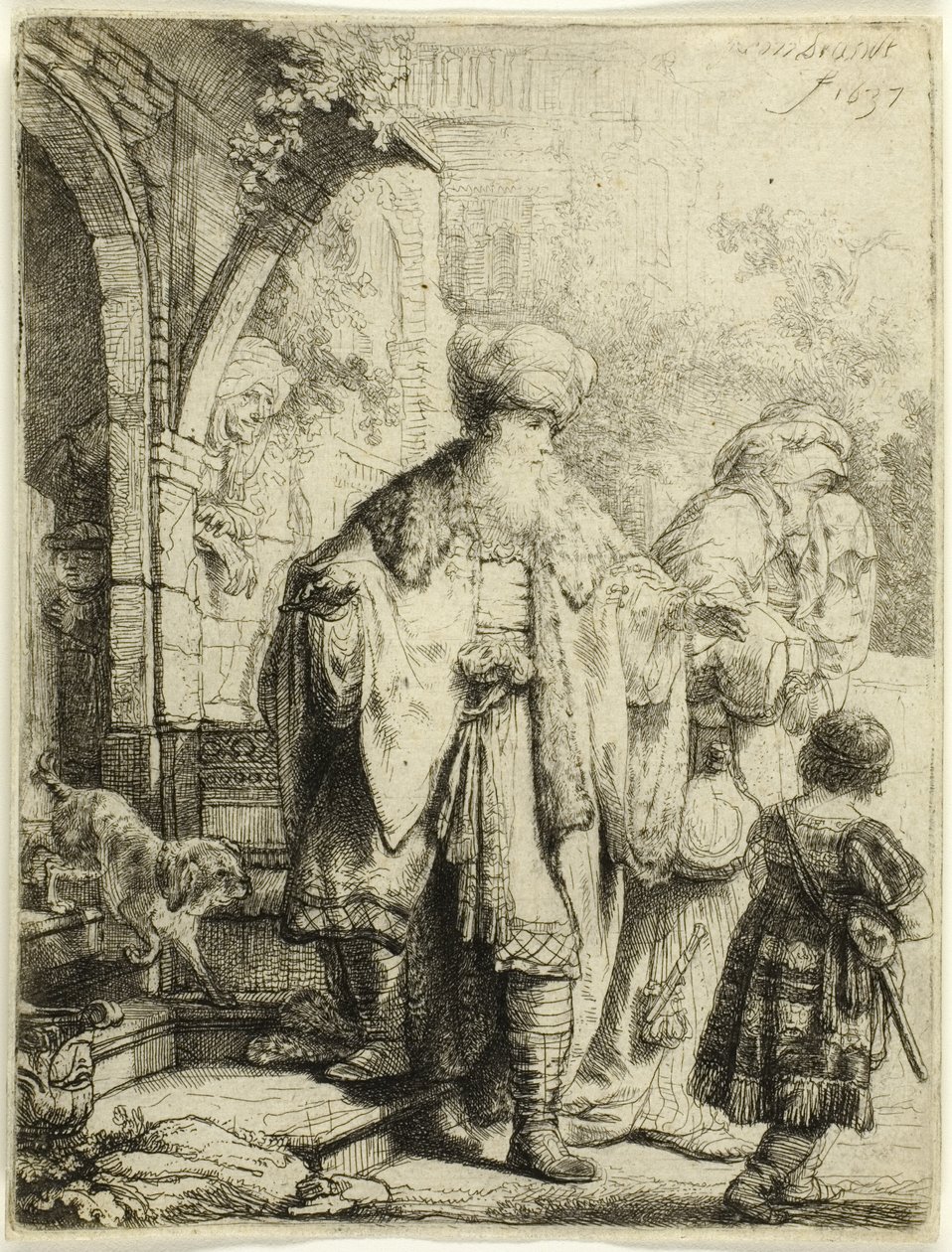 Abraham drev Hagar og Ismael ud af Rembrandt van Rijn
