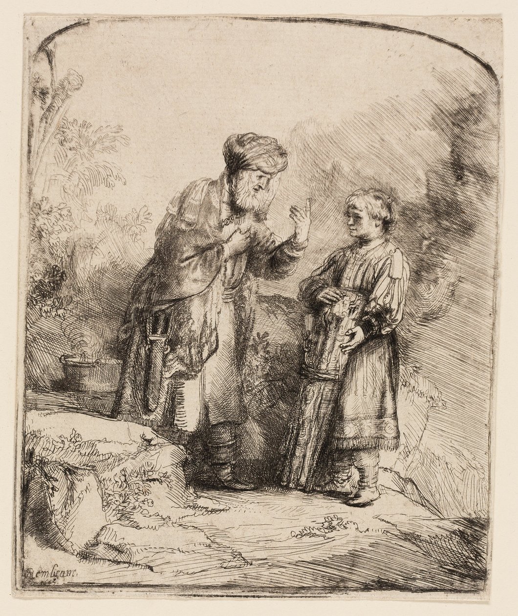 Abraham og Isak af Rembrandt van Rijn