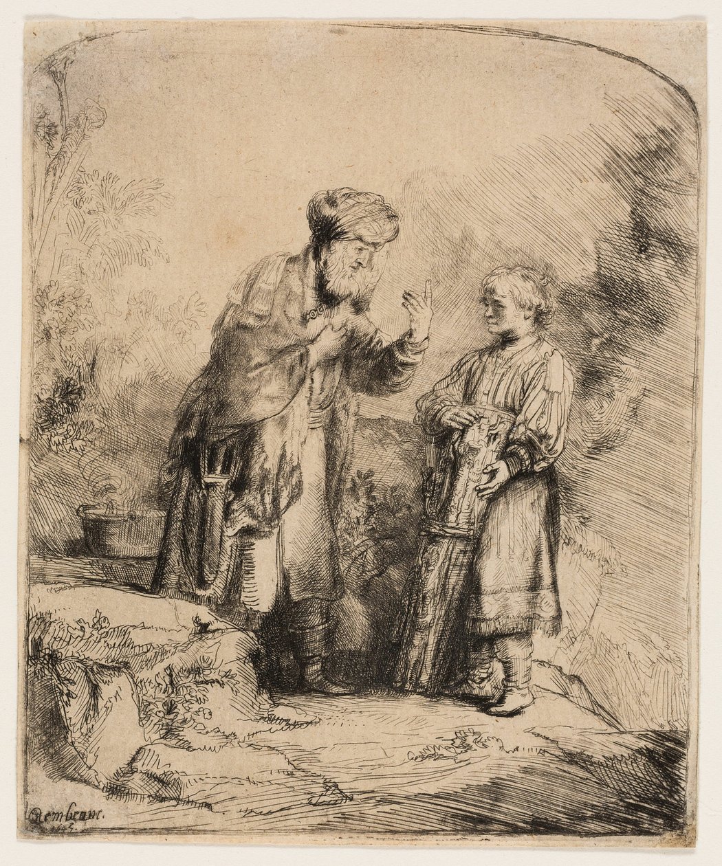 Abraham og Isak af Rembrandt van Rijn