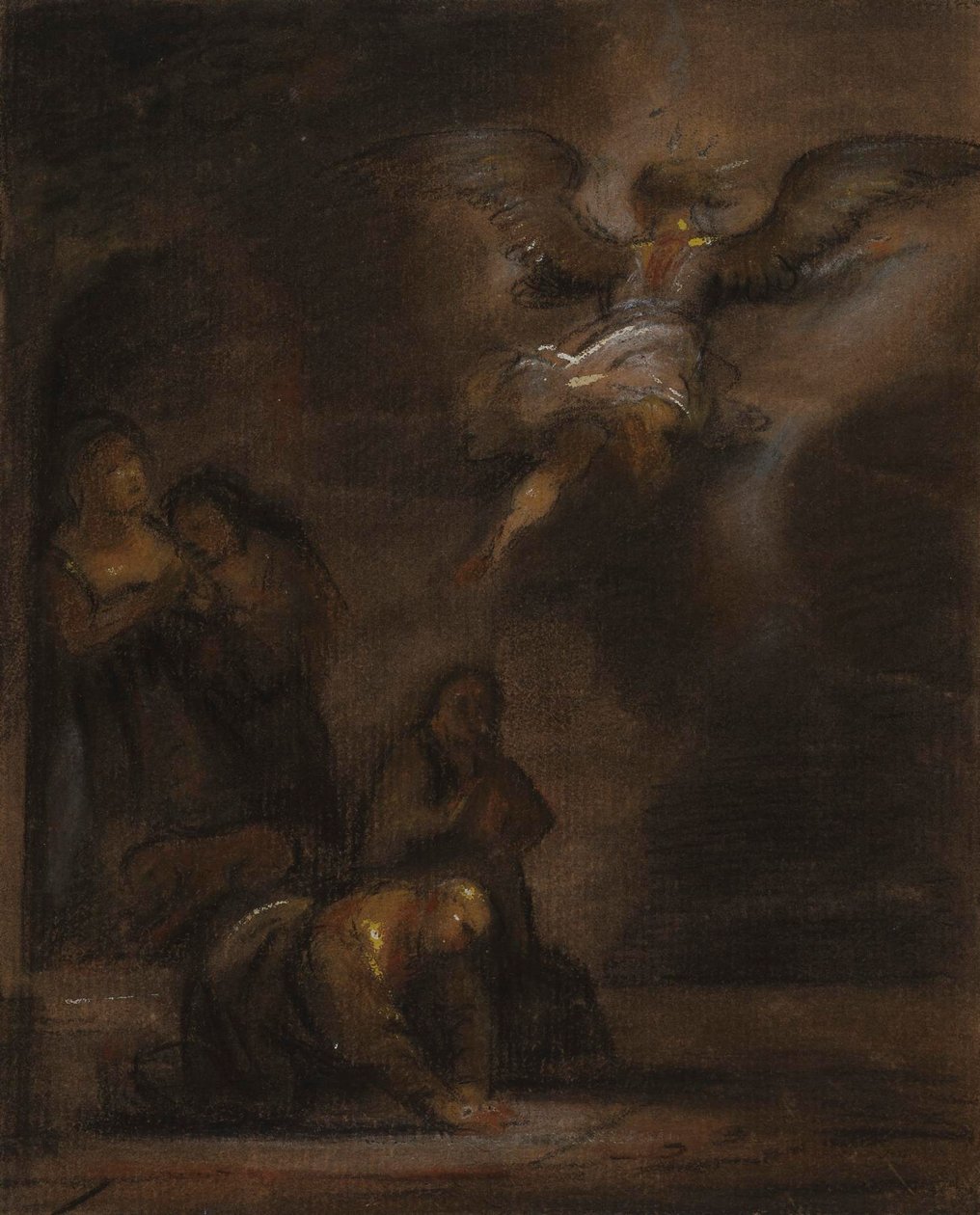 Abraham og englen af Rembrandt van Rijn