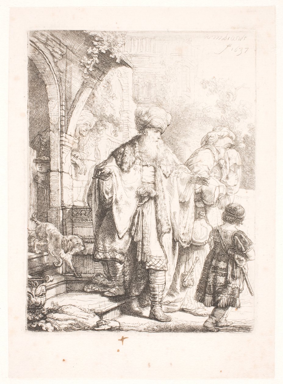 Abraham drev Hagar og Ismael ud af Rembrandt van Rijn