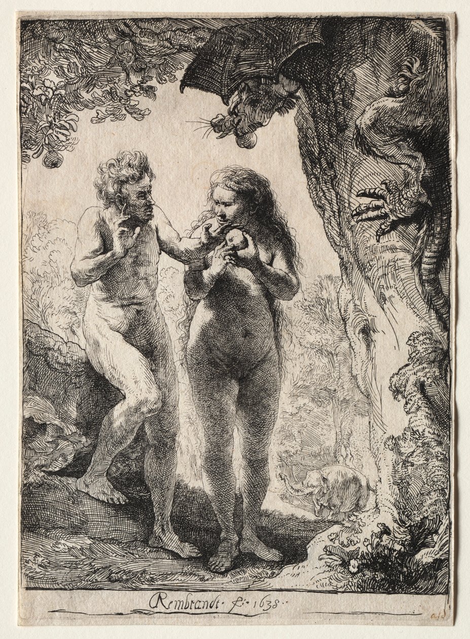Adam og Eva, 1638. af Rembrandt van Rijn
