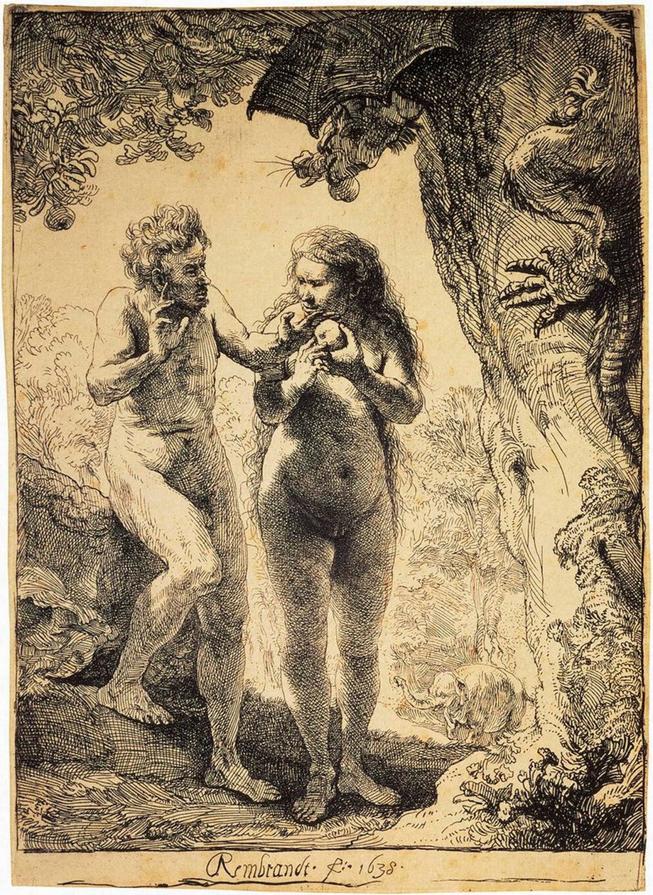 Adam og Eva, 1638. af Rembrandt van Rijn