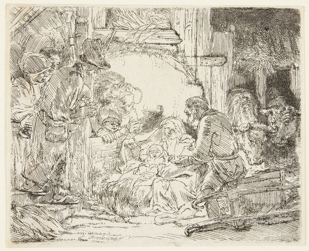 Hyrdernes tilbedelse med lampen af Rembrandt van Rijn