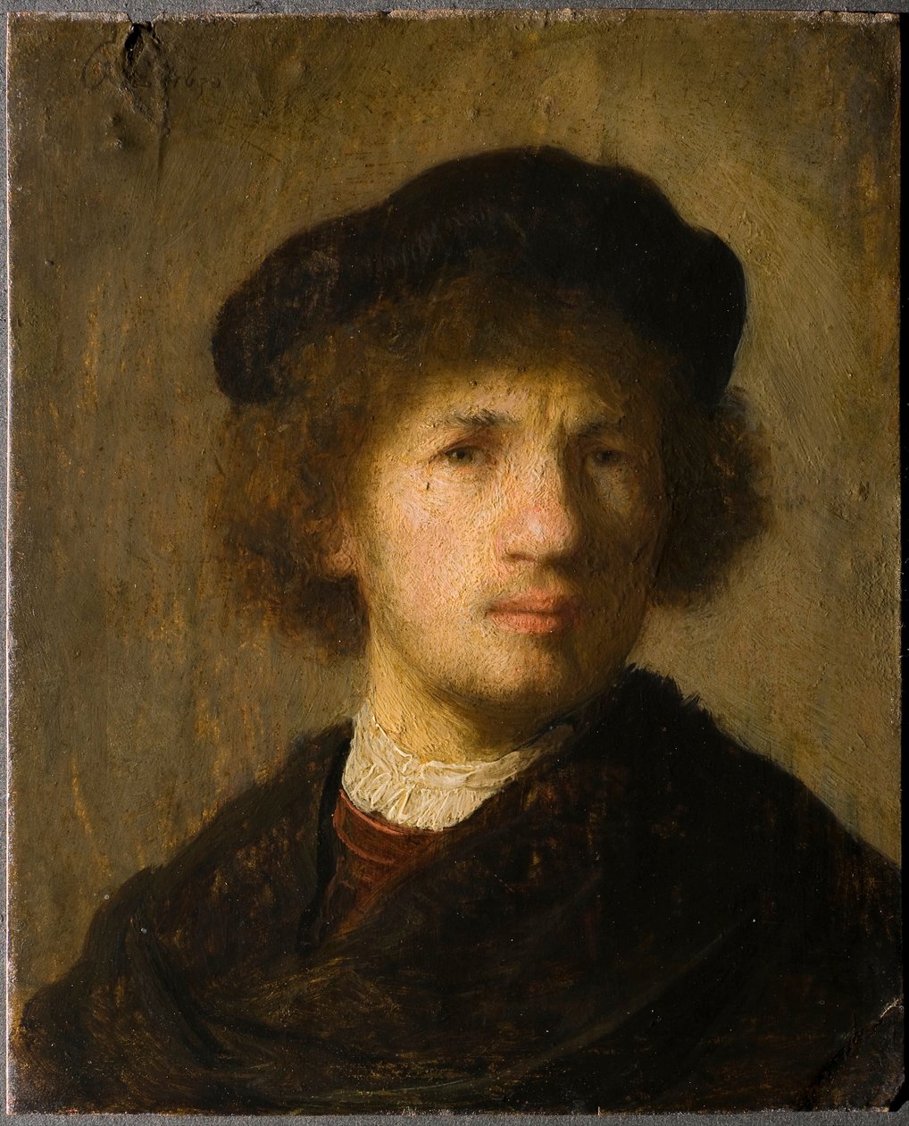 Autoportræt - Selvportræt af Rembrandt van Rhijn (1606-1669) af Rembrandt van Rijn