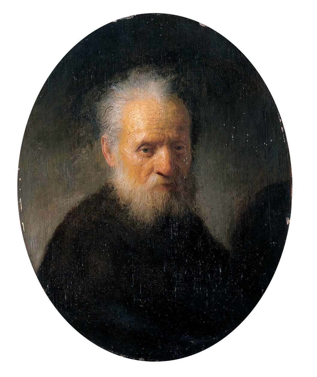Skæggede gammel mand af Rembrandt van Rijn