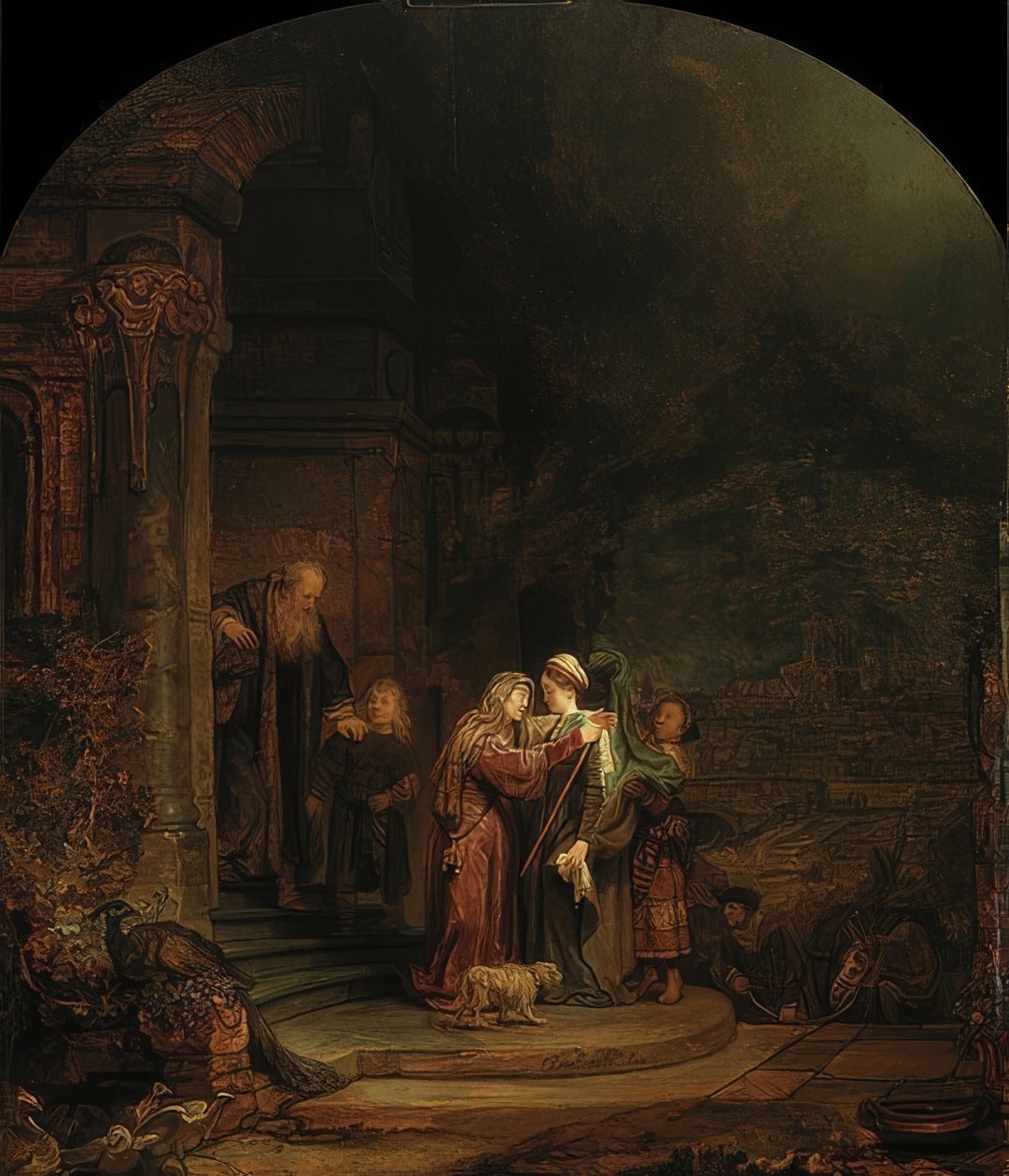 Møde mellem Maria og Elisabeth. 1640 af Rembrandt van Rijn