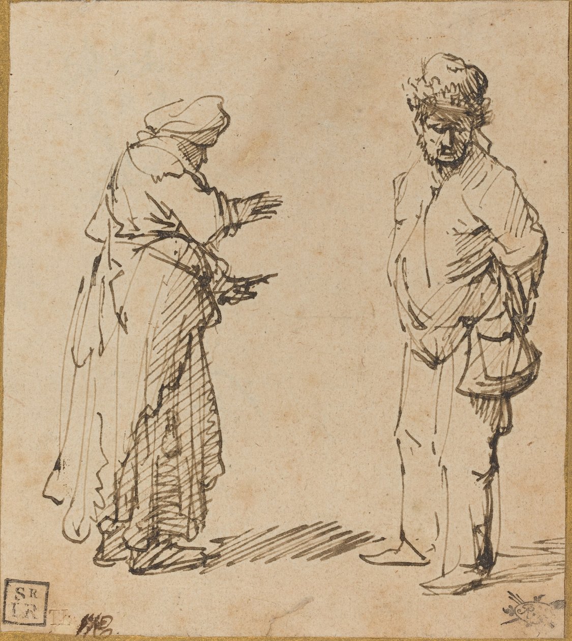 Tiggermand og kvinde af Rembrandt van Rijn