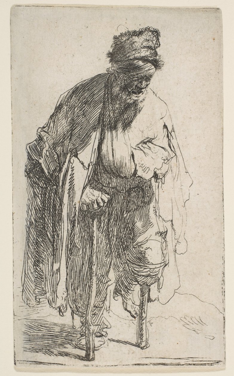 Tigger med træben, ca. 1630. af Rembrandt van Rijn
