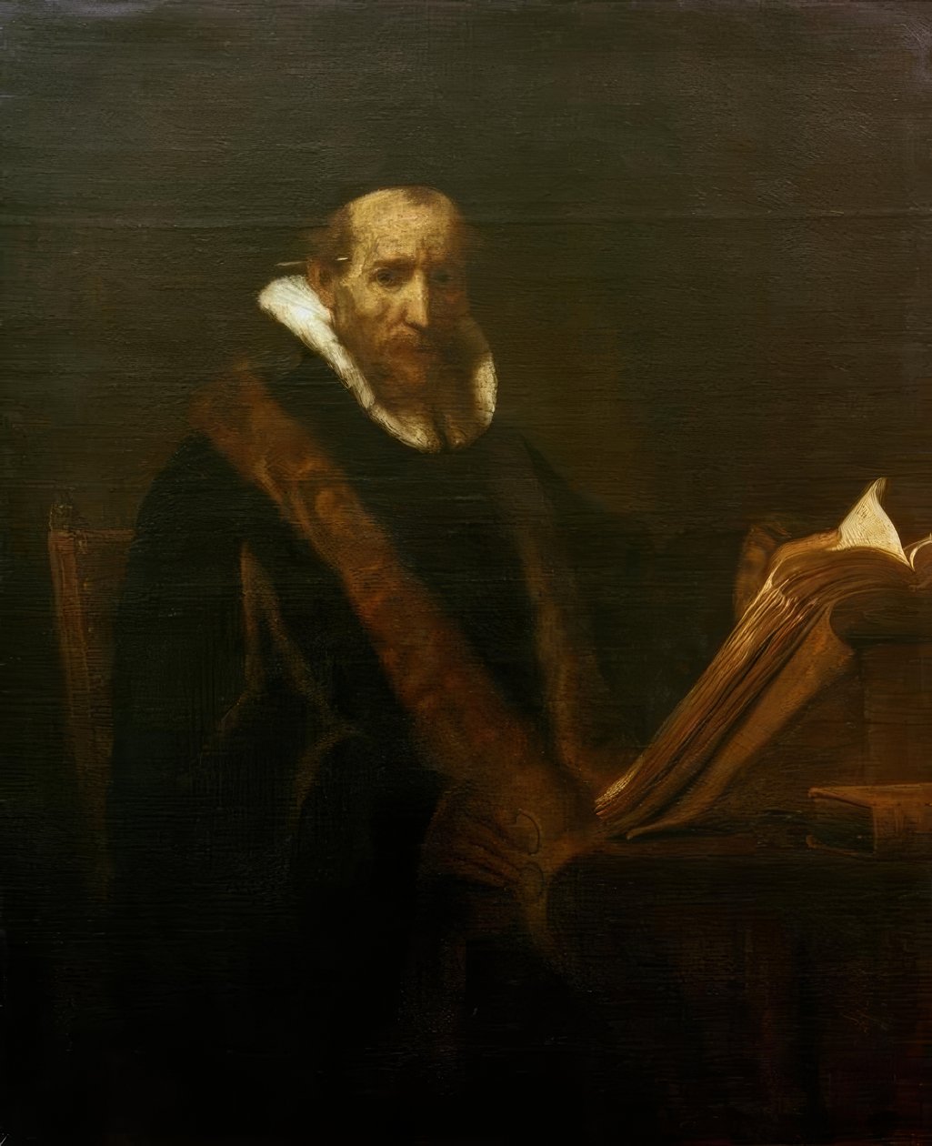 Billede af Johannes Cornelisz. Sylvius (?) af Rembrandt van Rijn