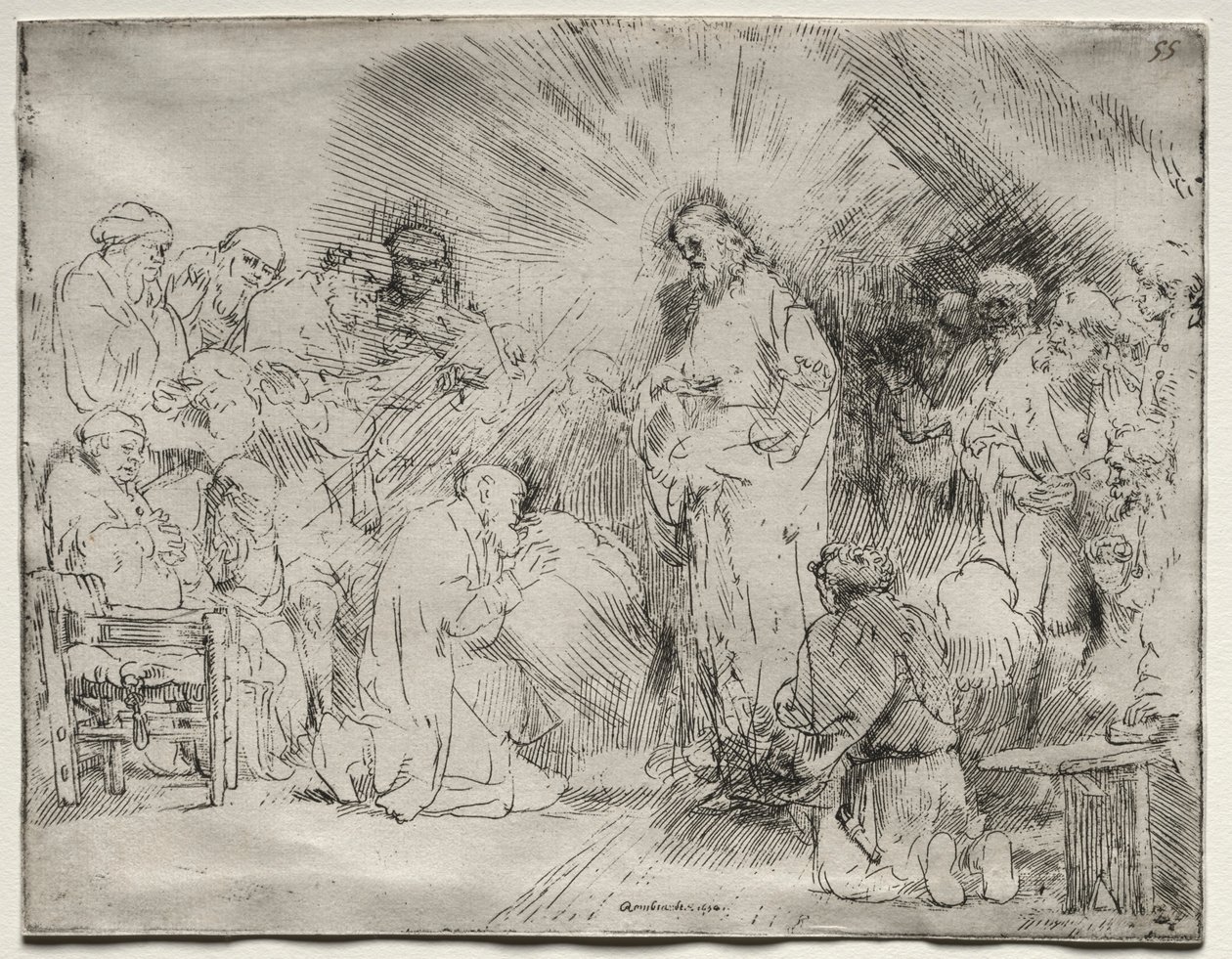 Kristus viser sig for apostlene, 1656. af Rembrandt van Rijn