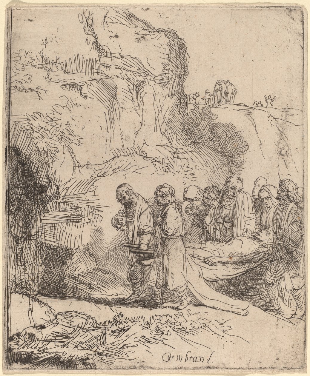 Kristus båret til graven af Rembrandt van Rijn