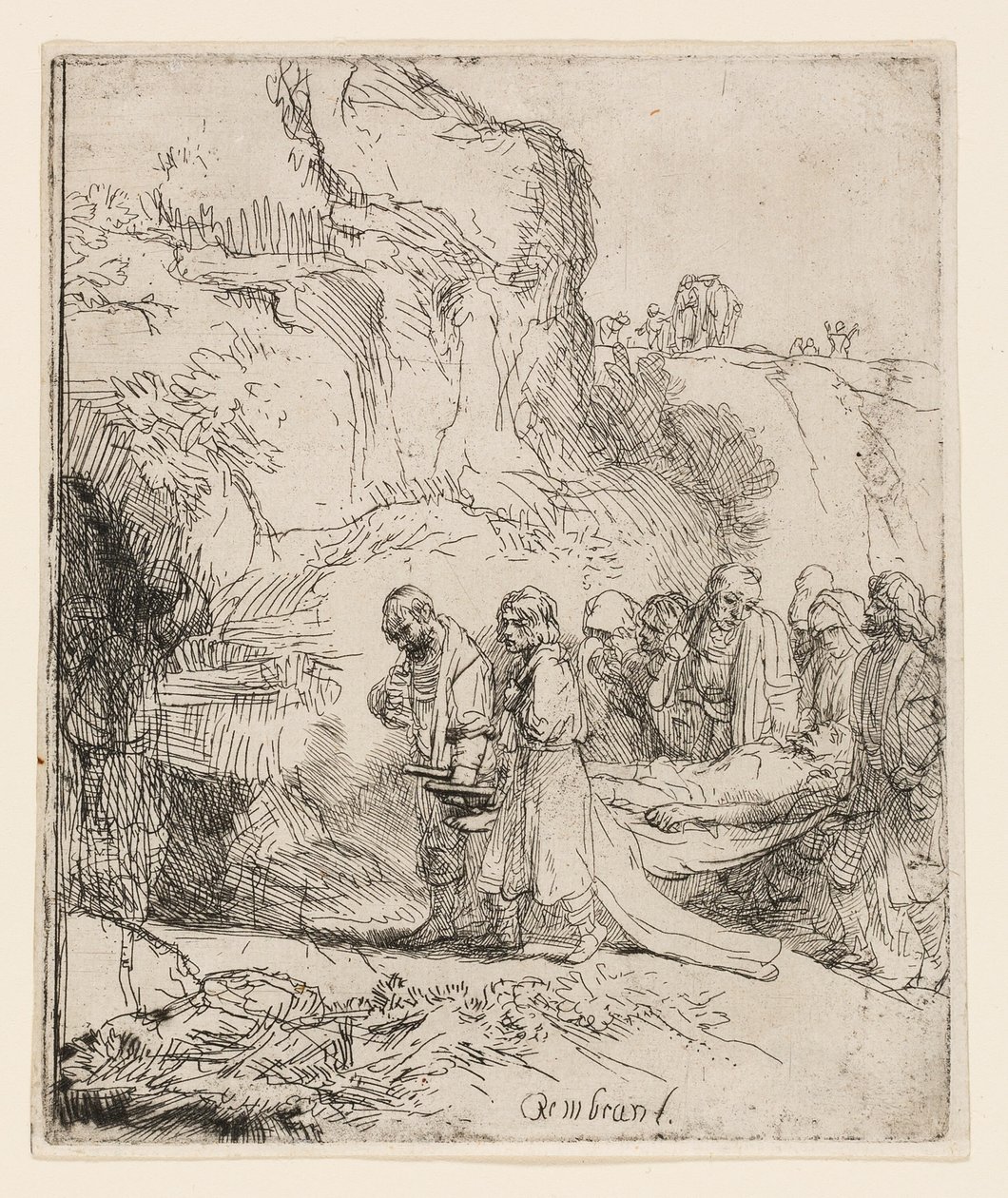 Kristus båret til graven af Rembrandt van Rijn