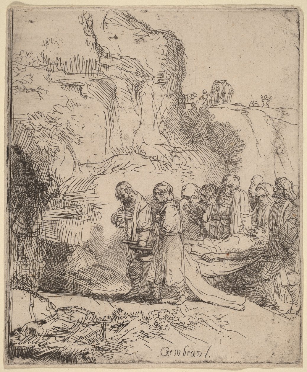 Kristus bæres til graven af Rembrandt van Rijn