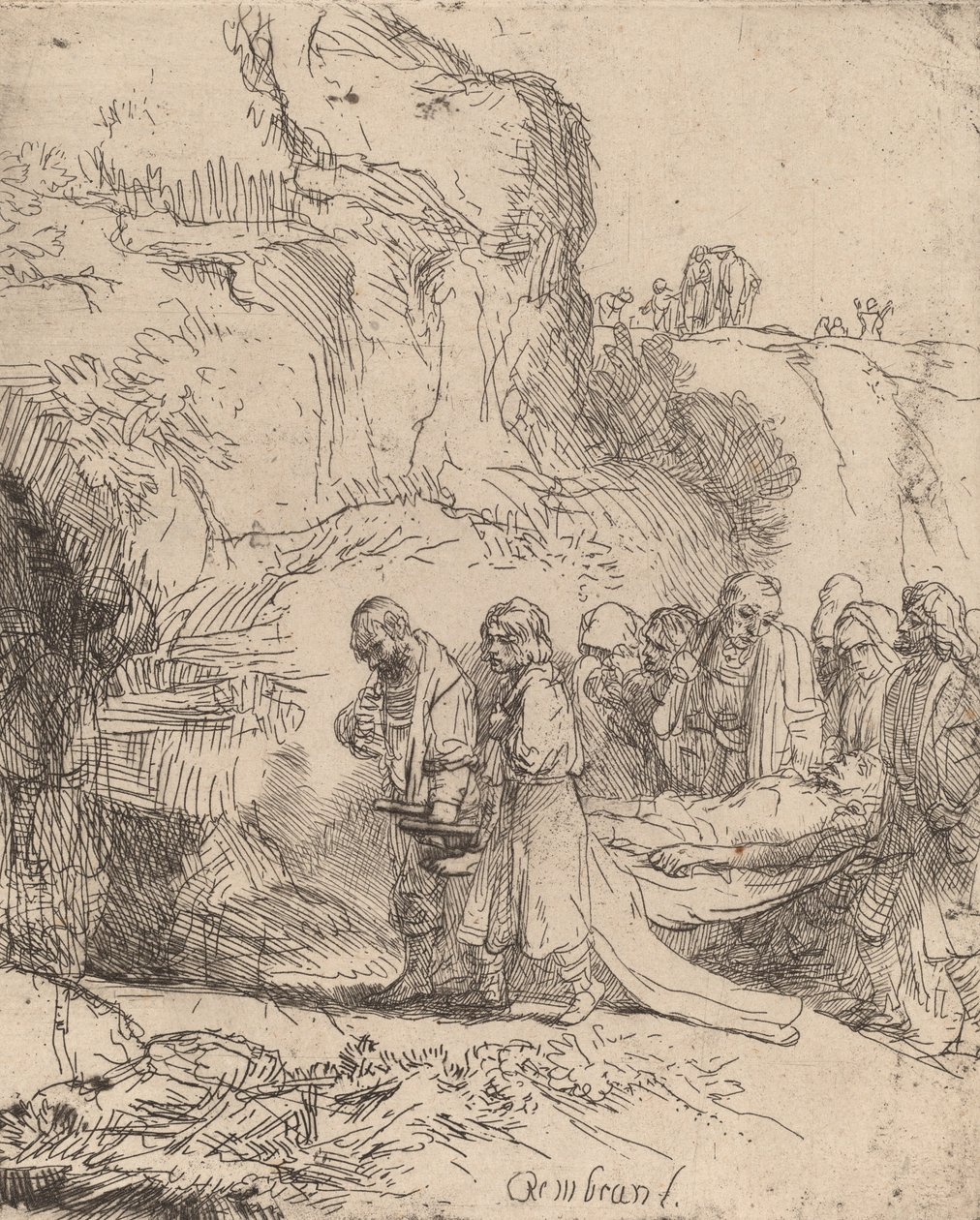 Kristus båret til graven, ca. 1645. af Rembrandt van Rijn