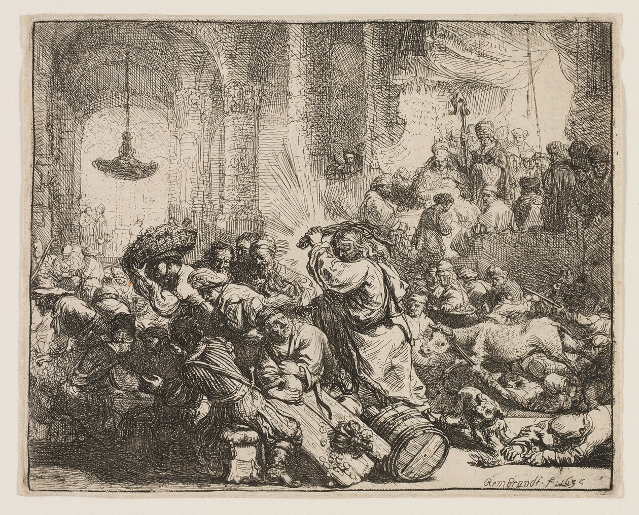 Kristus, der driver pengevekslerne fra templet af Rembrandt van Rijn