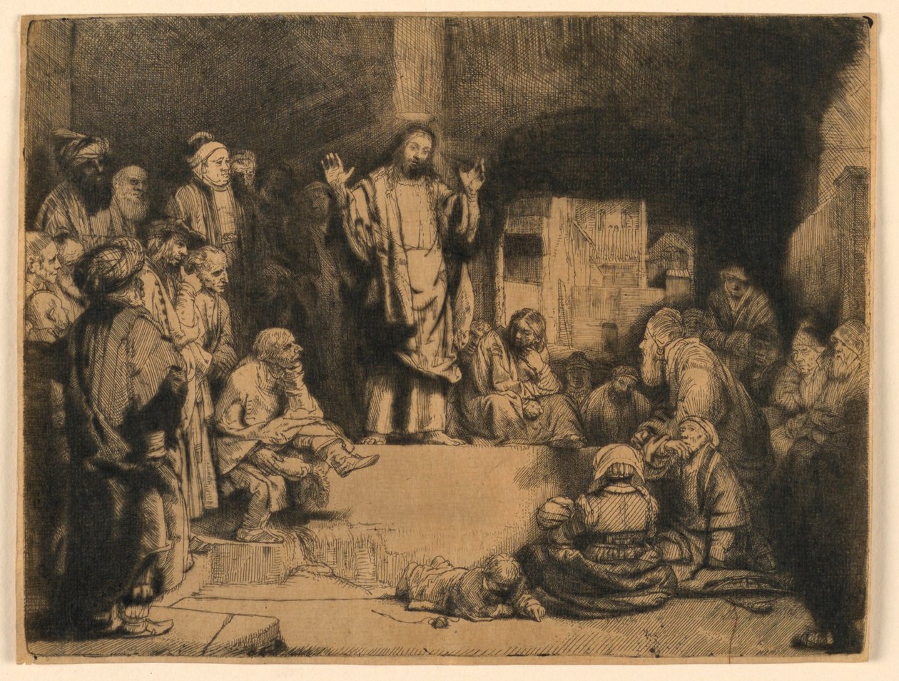 Kristus prædiker ("La Petite Tomb") af Rembrandt van Rijn