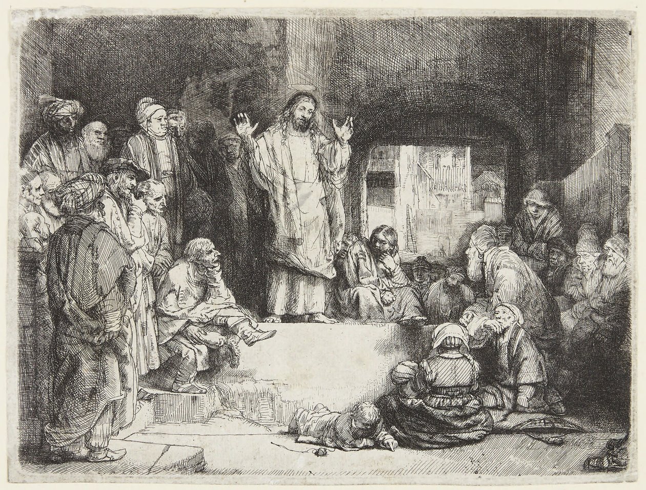 Kristus prædiker af Rembrandt van Rijn