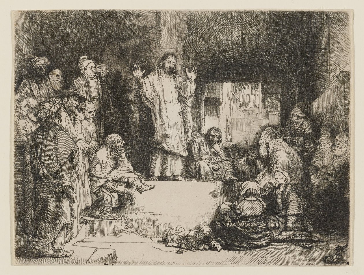 Kristus prædiker af Rembrandt van Rijn