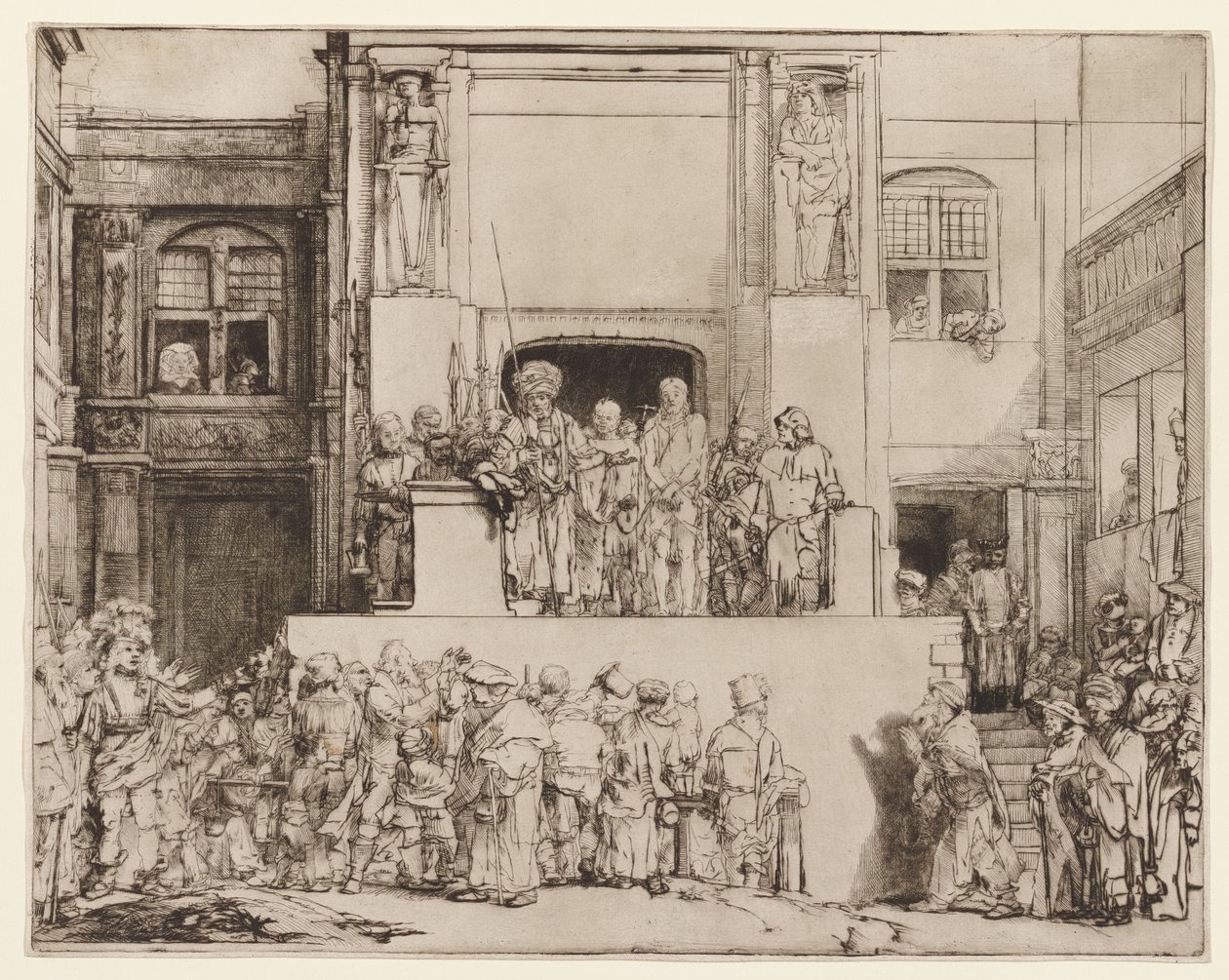 Kristus præsenteres for folket (Ecce Homo) af Rembrandt van Rijn