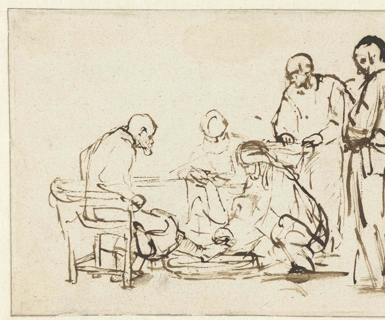 Kristus vasker disciplenes fødder af Rembrandt van Rijn