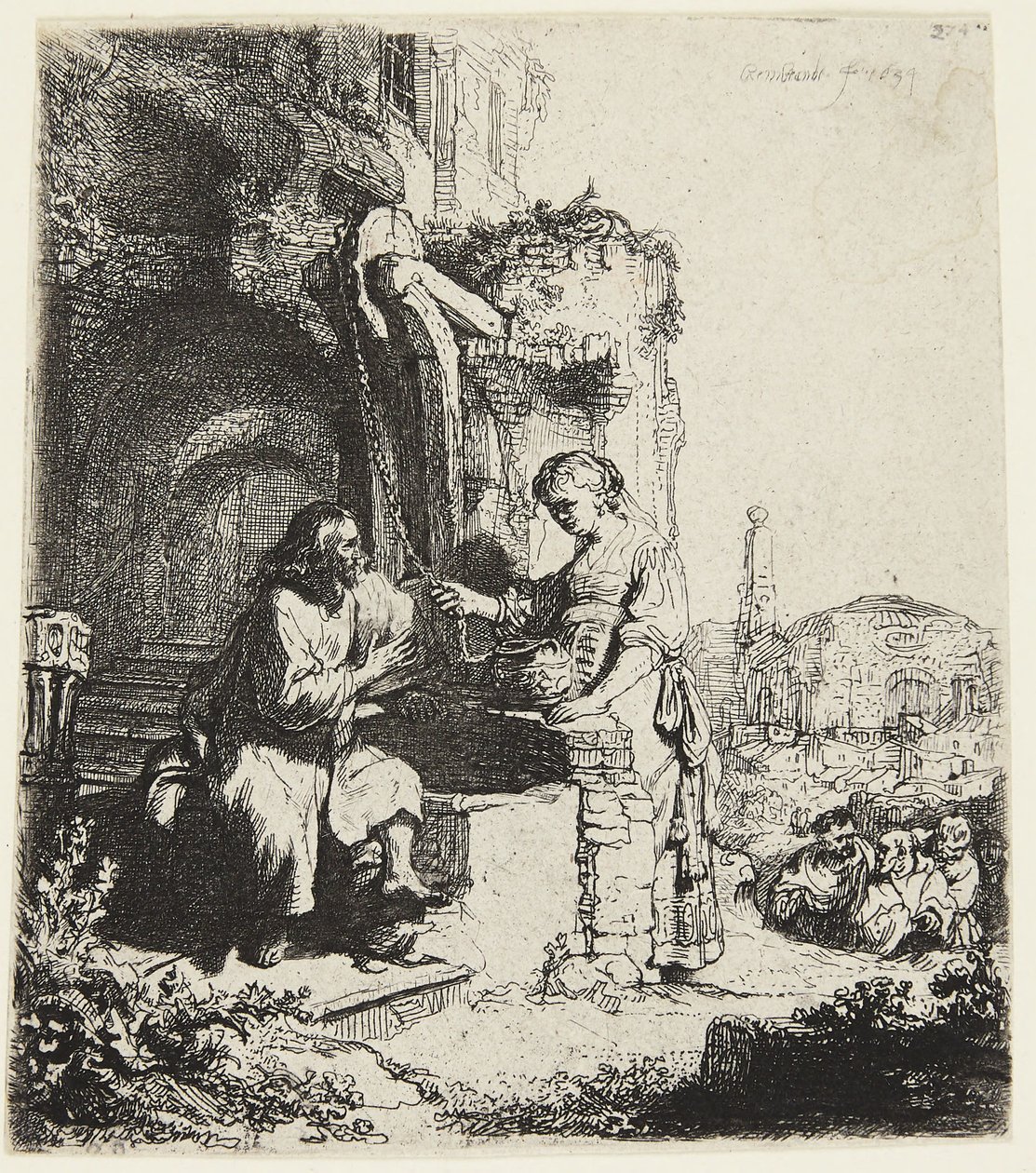 Kristus og kvinden fra Samaria af Rembrandt van Rijn