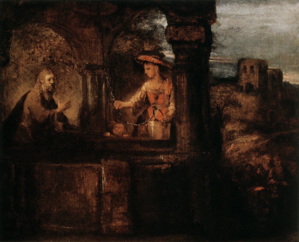 Kristus og kvinden i Samaria, 1659. af Rembrandt van Rijn