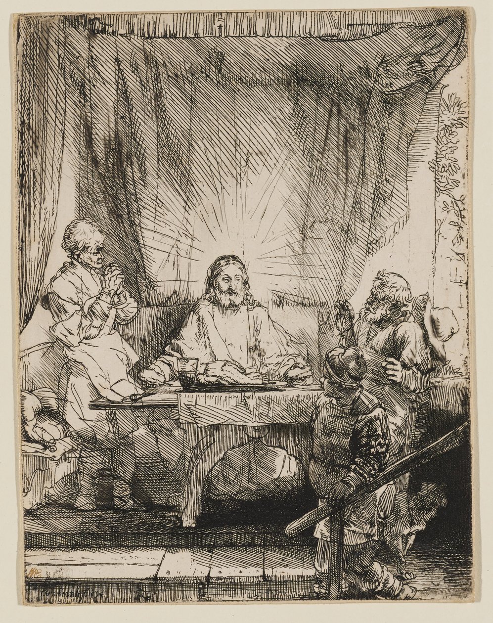Kristus i Emmaus: Det store billede af Rembrandt van Rijn