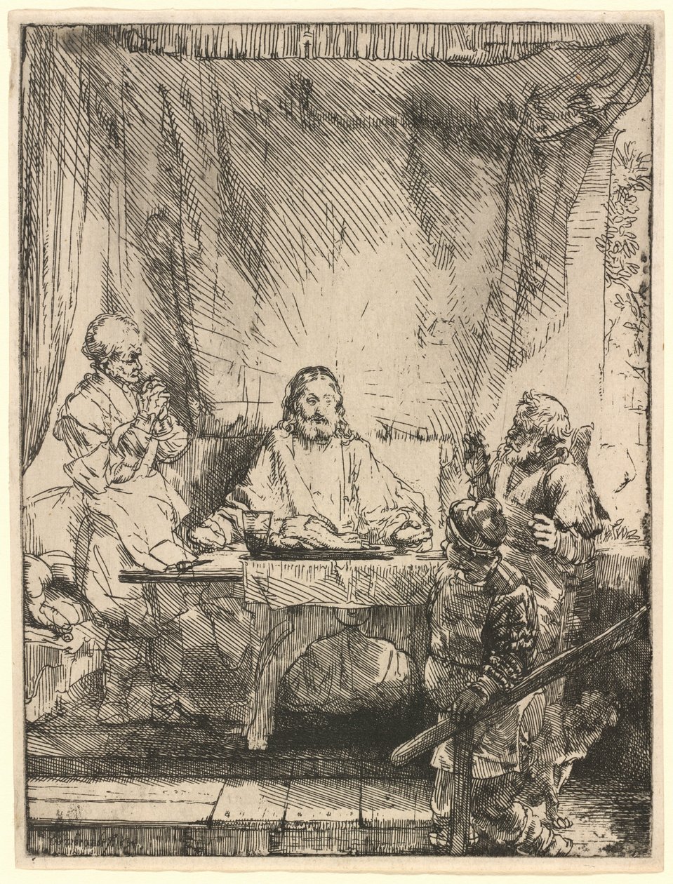 Kristus i Emmaus: det større billede af Rembrandt van Rijn