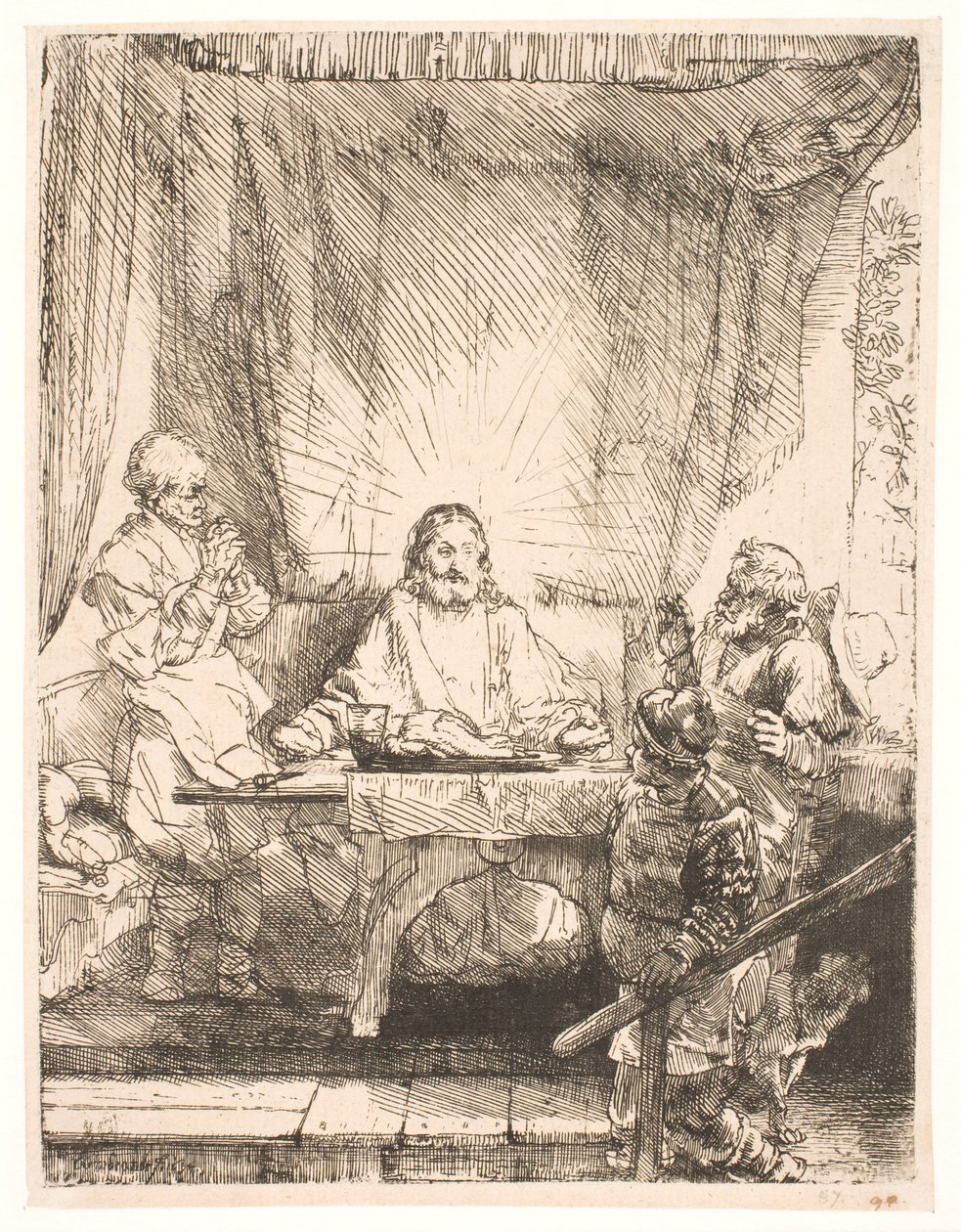 Kristus i Emmaus: det store billede af Rembrandt van Rijn