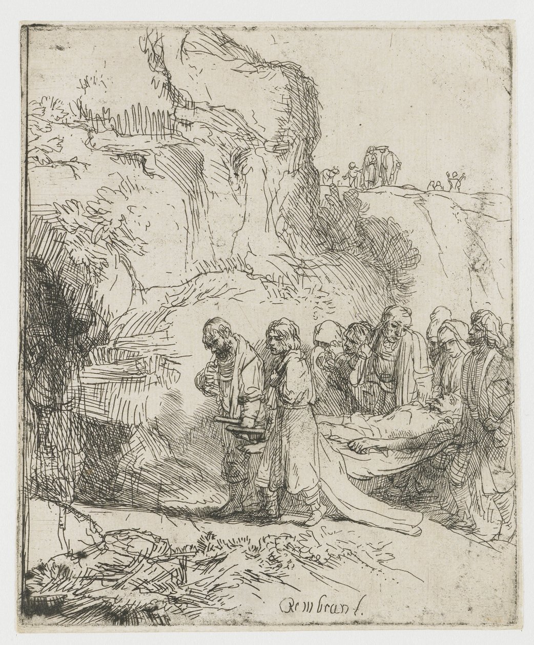 Kristus bar til graven af Rembrandt van Rijn