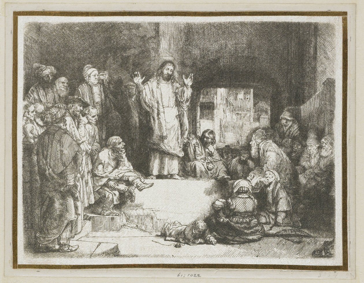 Kristus prædiker (»Den lille grav«) af Rembrandt van Rijn