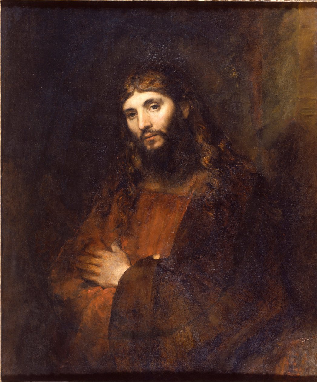 Kristus med foldede arme af Rembrandt van Rhijn (1606-1669) af Rembrandt van Rijn