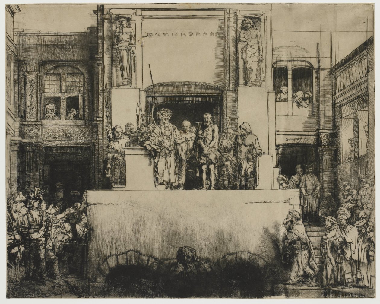 Kristus vises for folket (Ecce Homo) af Rembrandt van Rijn