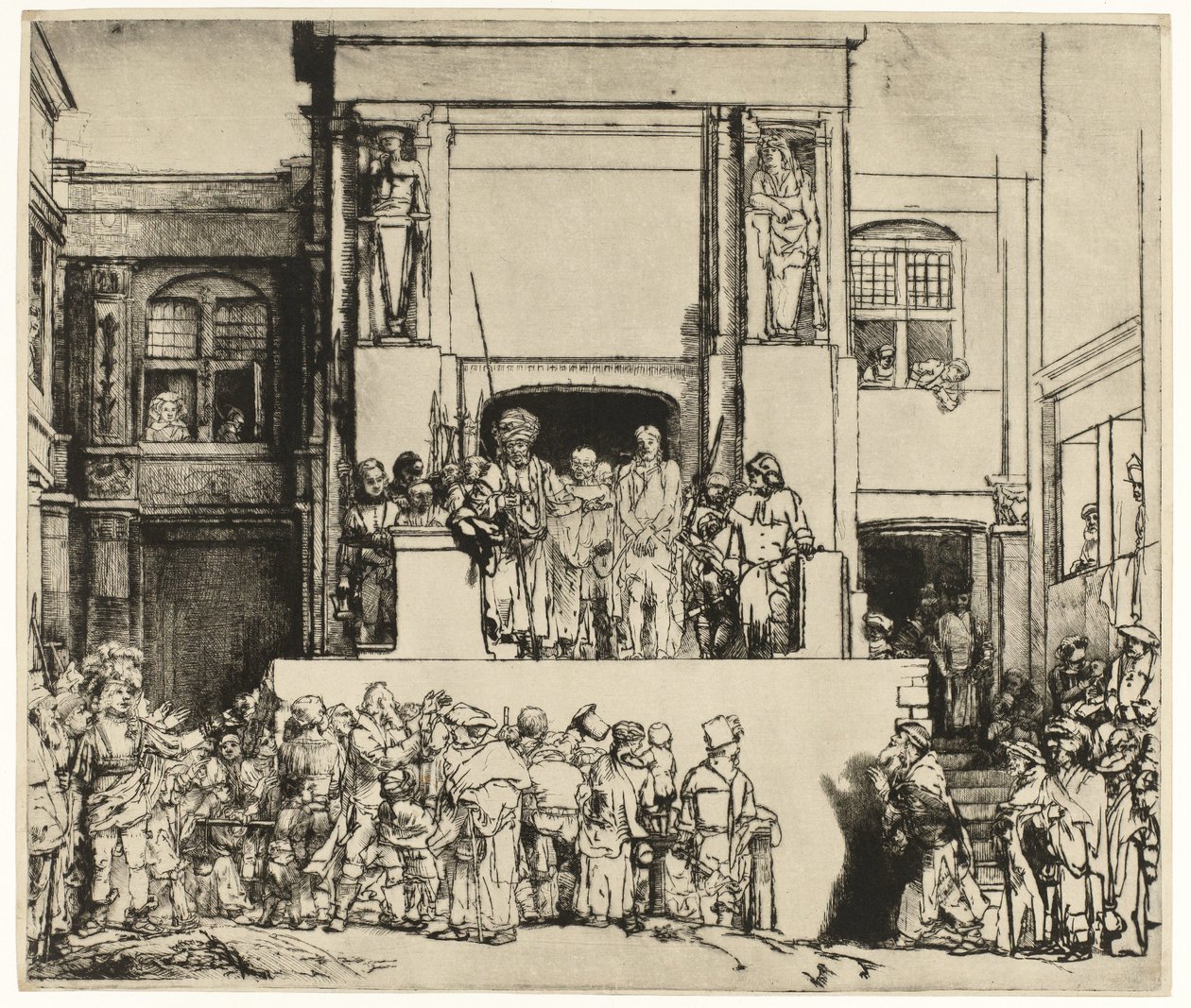 Kristus vises for folket (Ecce Homo) af Rembrandt van Rijn