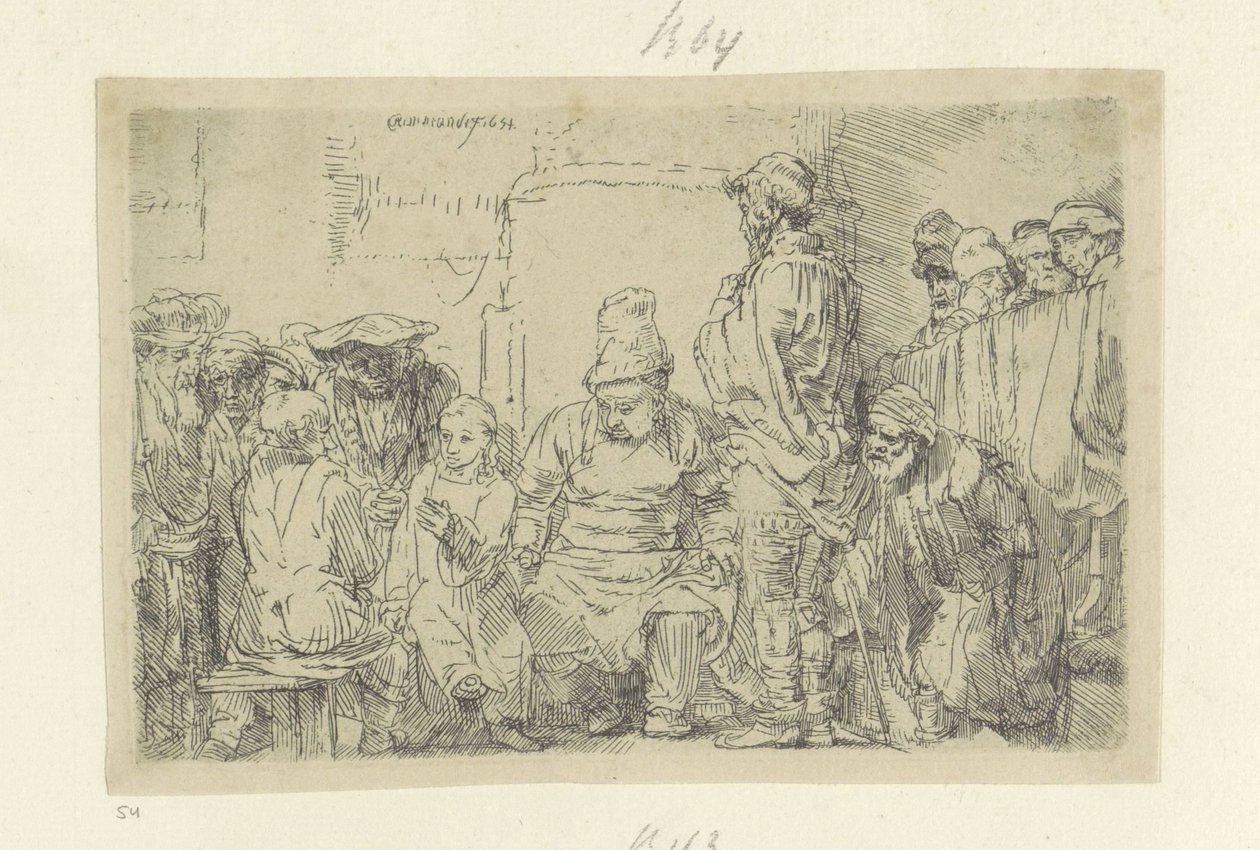 Christus en de schriftgeleerden Samling af 85 originale tryk (serietitel) af Rembrandt van Rijn