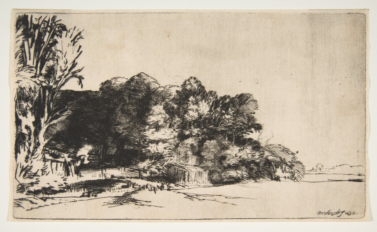 Træklump med udsigt, 1652. af Rembrandt van Rijn
