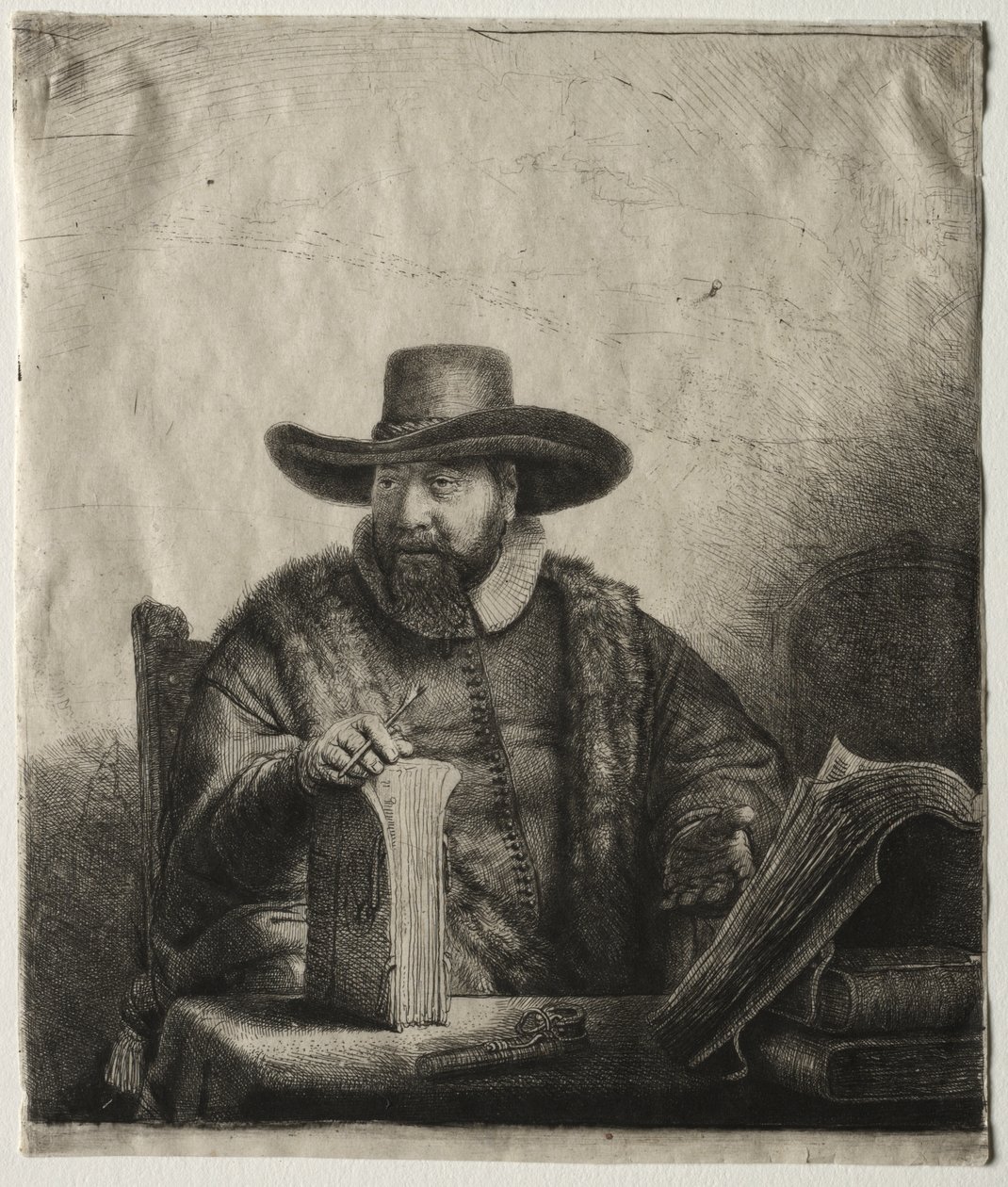 Cornelis Claesz Anslo, mennonitprædikant af Rembrandt van Rijn
