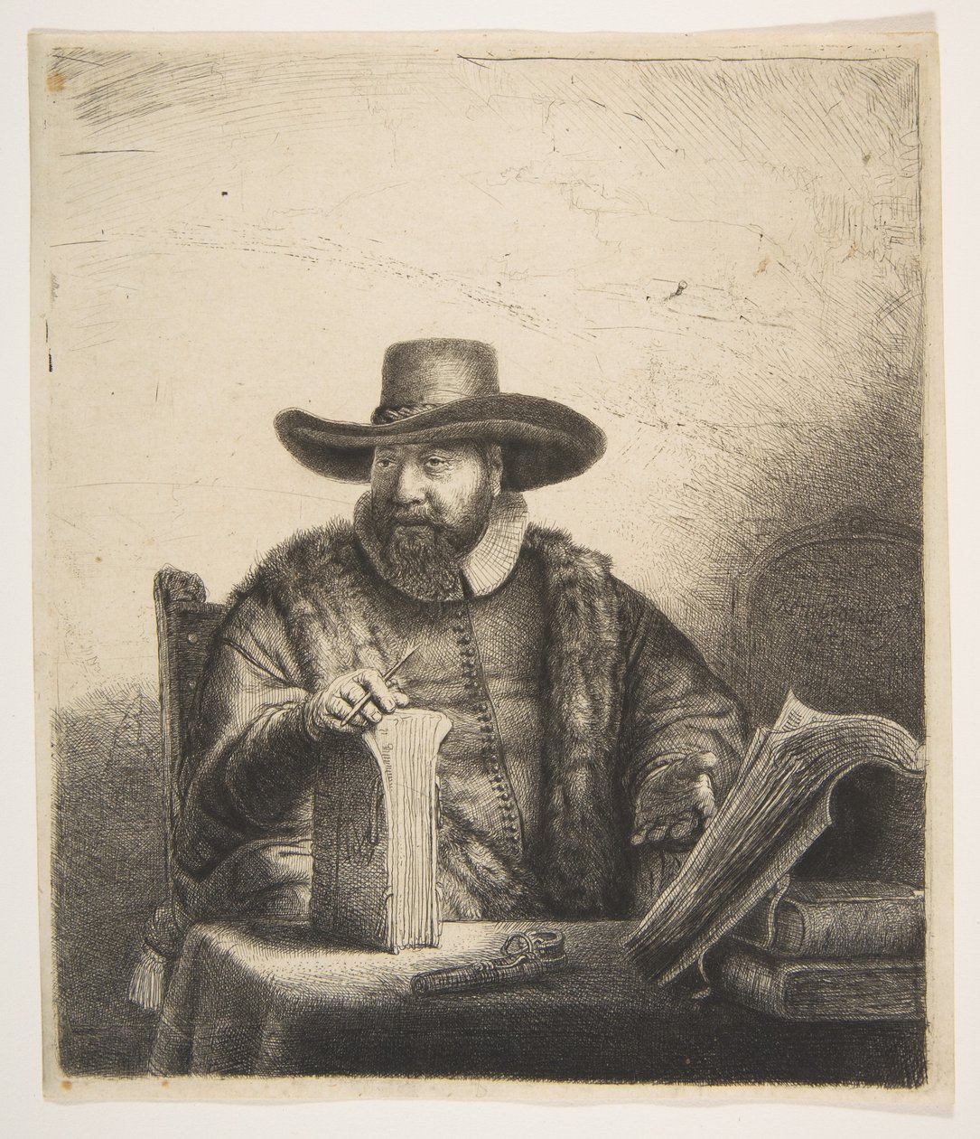 Cornelis Claesz Anslo, Prædikant. af Rembrandt van Rijn