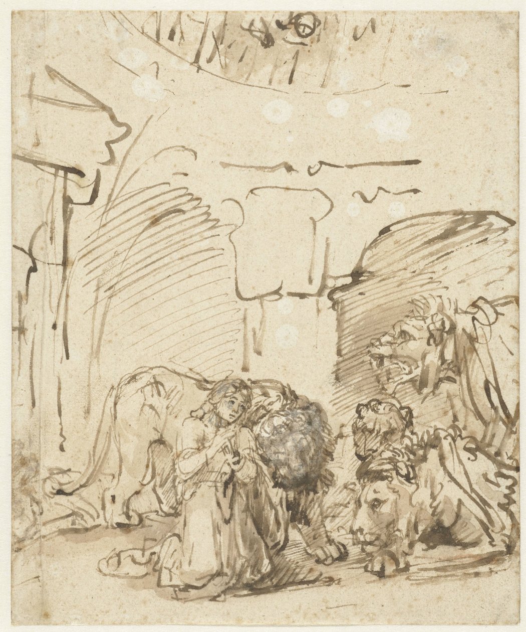 Daniel i løvegropen af Rembrandt van Rijn