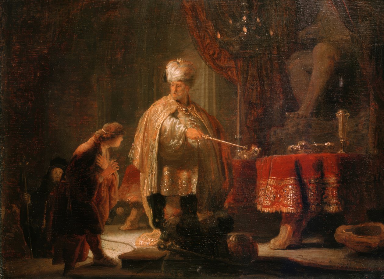 Daniel og Cyrus foran afgudet Bel af Rembrandt van Rijn