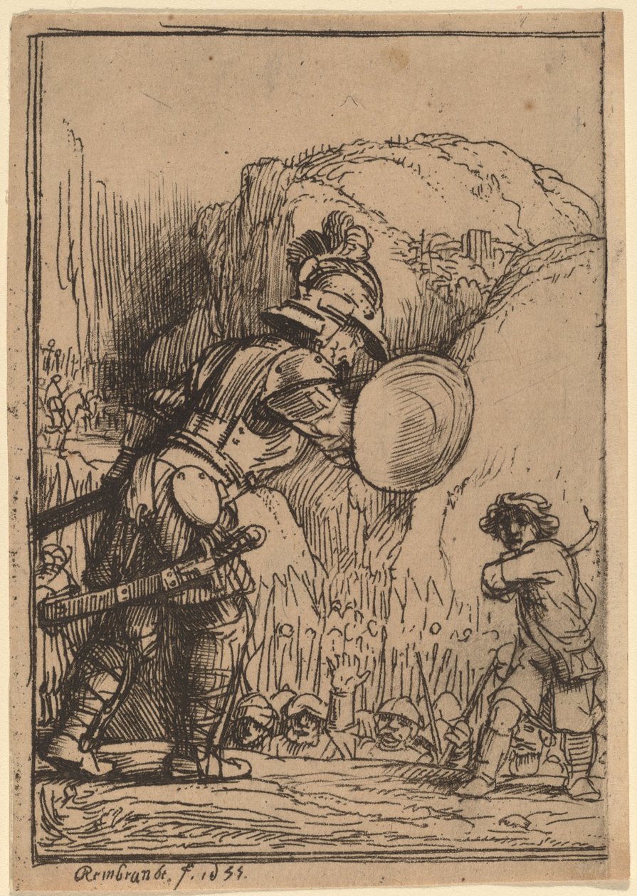 David og Goliat af Rembrandt van Rijn