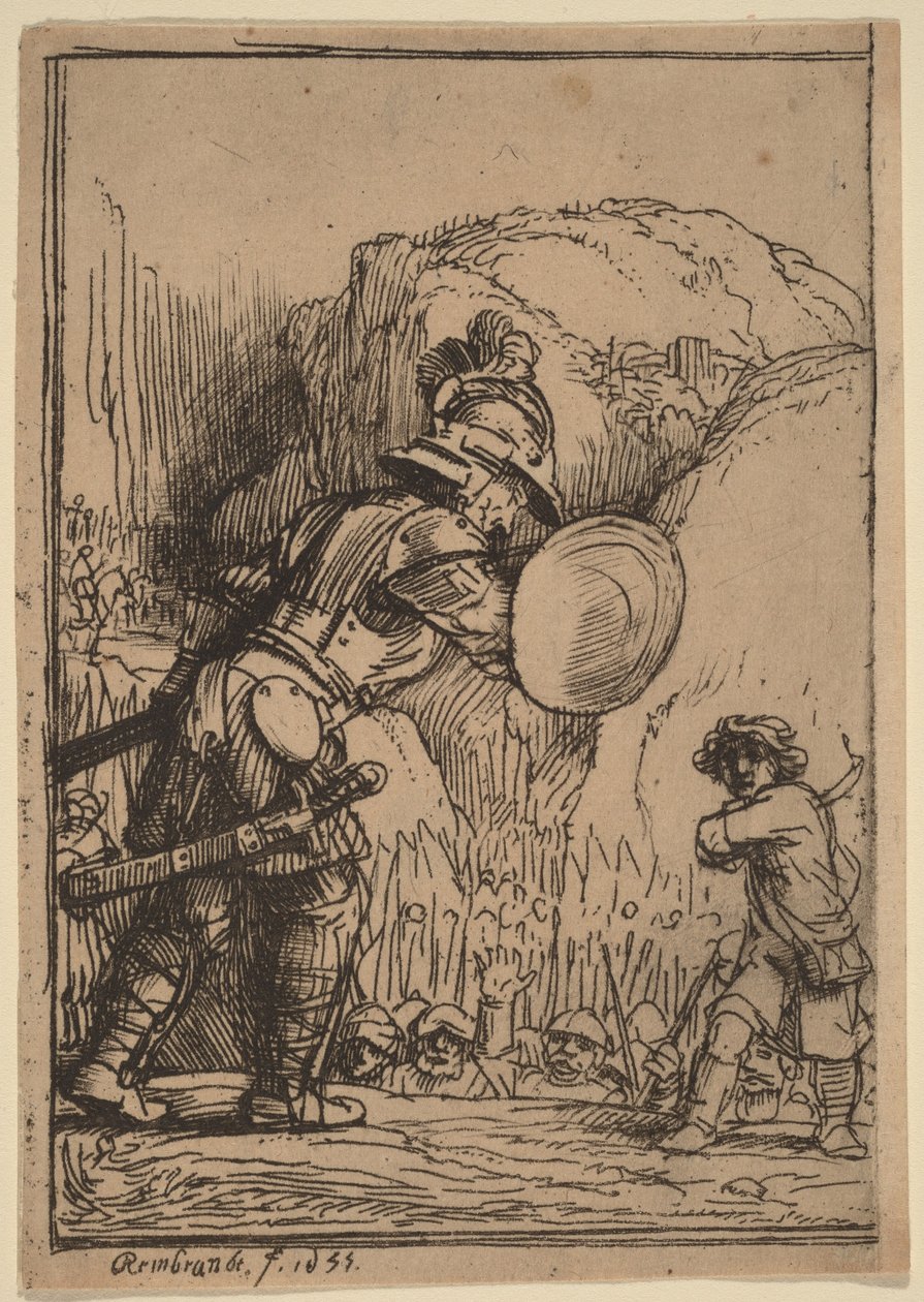 David og Goliat af Rembrandt van Rijn