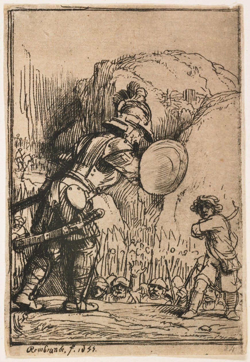 David og Goliat af Rembrandt van Rijn