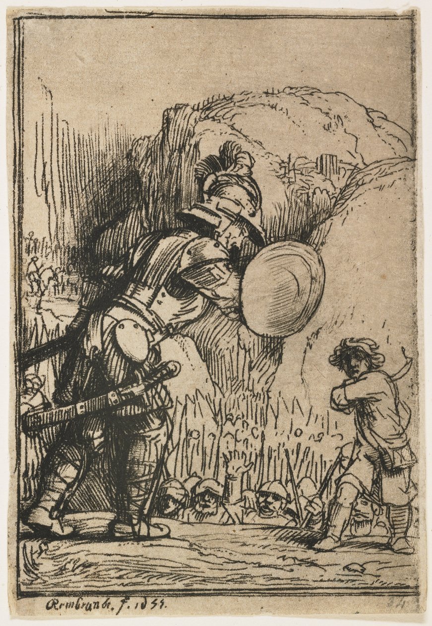 David og Goliat, 1655 af Rembrandt van Rijn